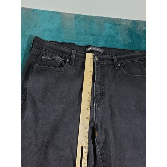 Levis 505 Jeans Sz 16 Short Womens Black Stretch Denim Pants Mid Rise Straight - Picture 8 of 15